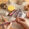 8PCS Stained Wooden Pottery Sculpting Tools, Wood Clay Cleaning Tool Set